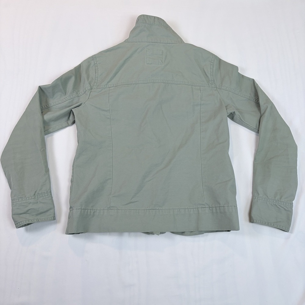 Gap Utility Military Jacket Sage Green Women's Size XS Spring 100% Cotton Zip - Picture 2 of 7